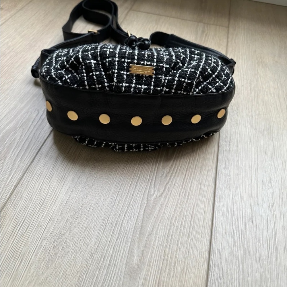 HAMMITT Cooper Small Midnight Trellis/Brushed Gold Crossbody Shoulder Bag - Picture 6 of 11